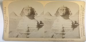 Strohmeyer & Wyman, Egypt, The Great Sphinx, stereo, 1894