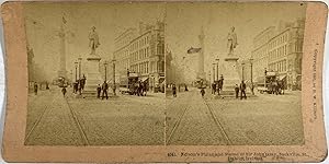 Kilburn, Ireland, Dublin, Sackville Street, Nelson's Pillar, stereo, 1891