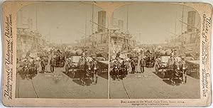 Afrique du Sud, Cape Town, Quai du port, Vintage albumen print, ca.1885, Stéréo