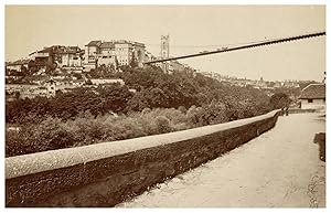 Suisse, Fribourg, Pont suspendu