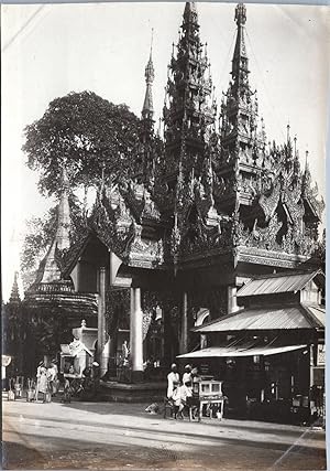 Burma, Rangoon, Schwedagon, Pagoda, vintage silver print, ca.1910