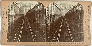 Singley, USA, New York, Cable Road, Brooklyn Bridge, stereo, 1897