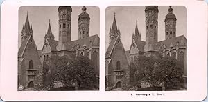 Allemagne, Naumburg, La cathédrale Saints-Pierre-et-Paul, Vintage print, ca.1900, Stéréo