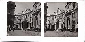 Italie, Naples, Galerie Umberto I, Vintage print, ca.1900, Stéréo