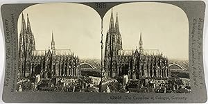 Allemagne, Cologne, la Cathédrale, Vintage print, ca.1900, Stéréo