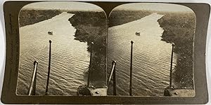 Panama, vue du Canal de Panama, vue cers le sud, Vintage print, ca.1904, Stéréo