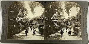 Keystone, Java, stereo, Street with Natives, ca.1900