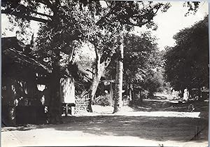 Burma, Burmese Village, vintage silver print, ca.1910