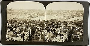 White, Turkey, Constantinople, stereo, Outer Bridge over the Calden Hor and Stamboul, 1901