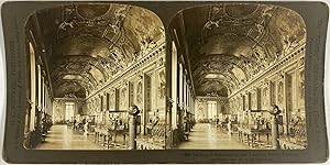 White, France, Paris, Galerie d'Apollon au Louvre, stereo, 1901