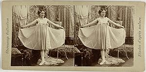 Stereoscopic Collection, Genre Scene, Girl in the dress, stereo, ca.1900