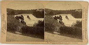 Underwood, Switzerland, Laufen, Falls of the Rhine and Castle, stereo, 1897