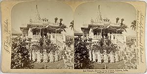 Jarvis, India, Calcutta, Jani Temple, Showing Group of Idols, stereo, 1896