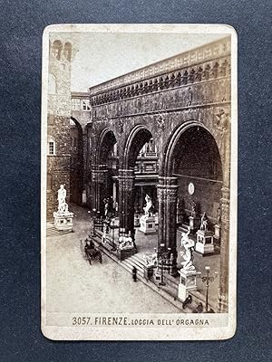 Brogi, Italie, Florence, Loggia Dell'Orgagna, CDV albumen print