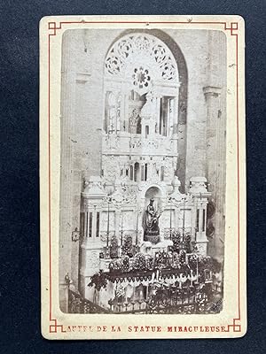Vagneur, France, Autel de la Statue Miraculeuse, CDV albumen print