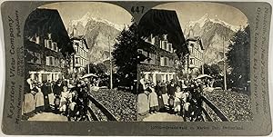 Keystone, Switzerland, Grindelwald, Market Day, stereo, ca.1900