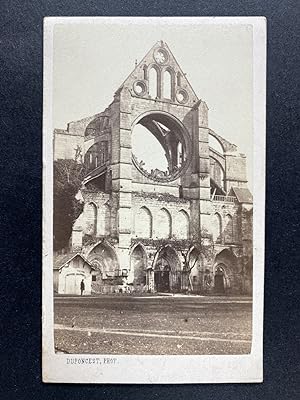 Duponcest, Longpont, Ruines de l'Abbaye, vintage CDV albumen print
