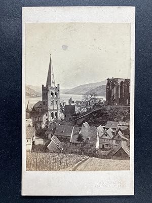 Braun, Allemagne, Bacharach, Eglise Saint-Werner, vintage CDV albumen print