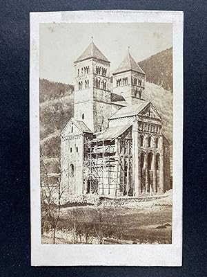 France, Buhl, Abbaye de Murbach, vintage CDV albumen print