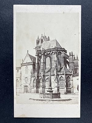Montillot, France, La Ferté-Bernard, Église Notre-Dame-des-Marais, vintage CDV albumen print