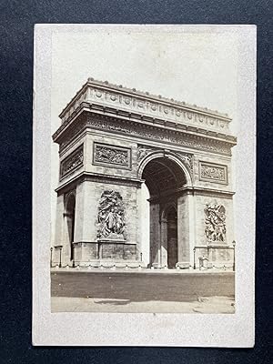 France, Paris, Arc de Triomphe, vintage CDV albumen print