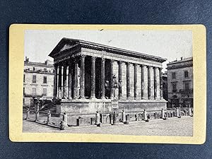 France, Nîmes, Maison Carrée, vintage CDV albumen print