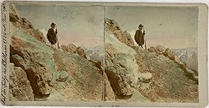 Allemagne, Allgäu, Alpes, sommet Nebelhorn, Vintage print, circa 1900, Stéréo