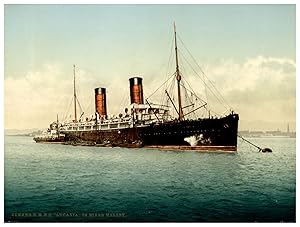 Steamship &c. R. M. S.  Lucania  in River Mersey