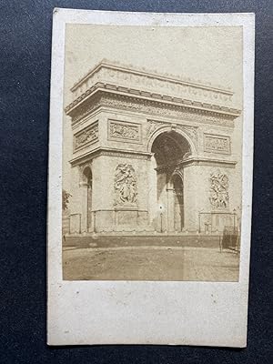 Paris, Arc de Triomphe, Vintage albumen print, ca.1870