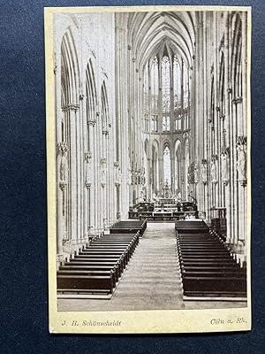 Allemagne, Cologne, Intérieur de la Cathédrale, vintage albumen print, ca.1870