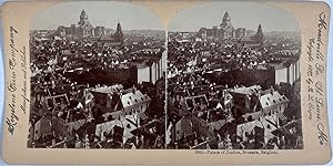 Singley, Belgique, Bruxelles, Palais de Justice, vintage stereo print, 1897