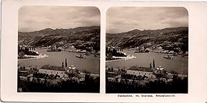 Croatie, Dubrovnik (Ragusa), Vue du Quartier de Gru?, Vintage print, ca.1900, Stéréo
