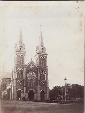 Vietnam, Saïgon, Cathédrale Notre-Dame, vintage carbon print, ca.1910
