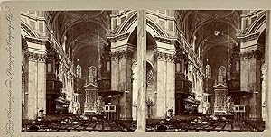 England, London, St Paul's Cathedral, The Choir, vintage stereo print, ca.1900