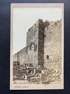 Jérusalem, Porte dorée, vintage albumen print, ca.1870