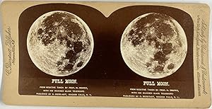 Bierstadt, Astronomy, Full Moon, From negative by Prof.H.Draper, stereo, ca.1890