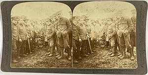 Guerre 1914/18, France, La Bassée, Soldats britanniques, Vintage silver print, ca.1914, Stéréo