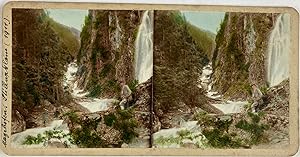 Autriche, Alpes Autrichiennes, Vue de la Vallée Stillupklame, Vintage print, circa 1900, Stéréo