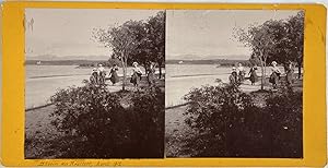 France, Marseille, Vue du Bassin du Réaltort, Vintage print, circa 1900, Stéréo