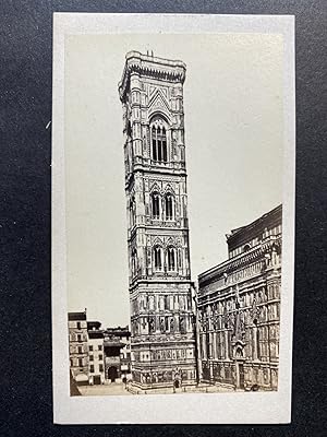 Italie, Florence, le Campanile de Giotto, vintage albumen print, ca.1870