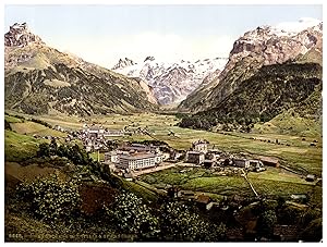 Schweiz, Unterwalden, Engelberg mit Titlisspitze und Spannörter