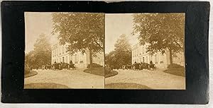 France, Charbonnières-les-Bains, Mairie, Arrivée des Carrosses à la Cérémonie, vintage stereo pri...