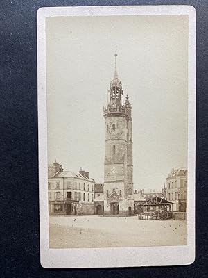 France, Évreux, Tour de l?Horloge, Beffroi, vintage albumen print, ca.1870