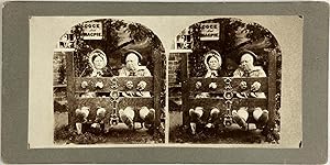 Genre Scene, The Babes in the Wood, vintage stereo print, ca.1900