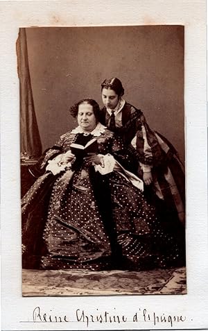 La reine Christine d'Espagne et sa fille Isabelle