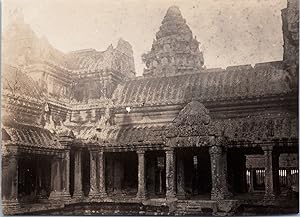 Indochina, Angkor Wat, Courtyard, vintage silver print, ca.1925