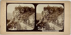 Italie, Merano, Chemin de fer, Vintage print, circa 1890, Stéréo