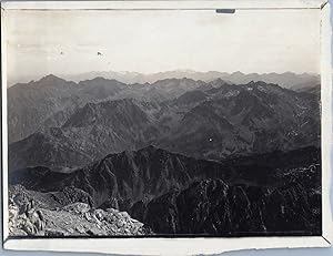 Europe, Vue de Montagnes, Vintage print, circa 1890