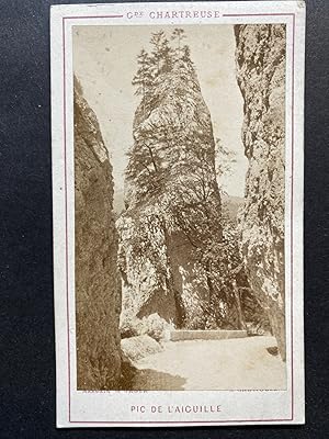 France, La Grande Chartreuse, Pic de l'Aiguille, Vintage albumen print, ca.1870