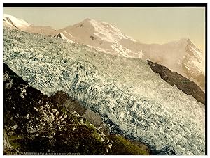 Vallée de Chamonix, Mont-Blanc, Dôme et Aiguille du Goûter, glacier